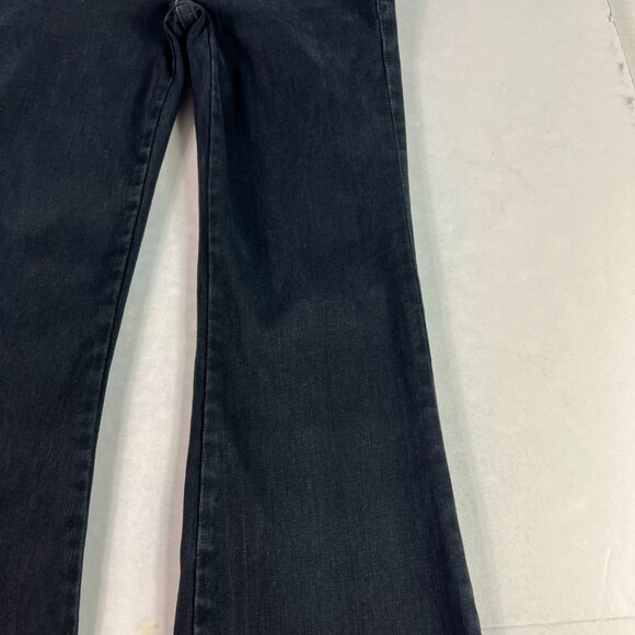 Frame Jeans Junior' 25x33* Le One Flare Mid Rise Black Faded Stretch Denim Tag 1 - Picture 3 of 16